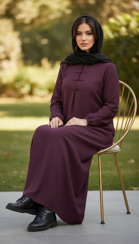 Linen Kaftan with Front Tie & Side Pockets