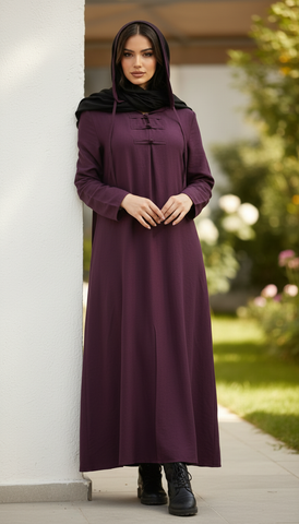 Linen Kaftan with Front Tie & Side Pockets